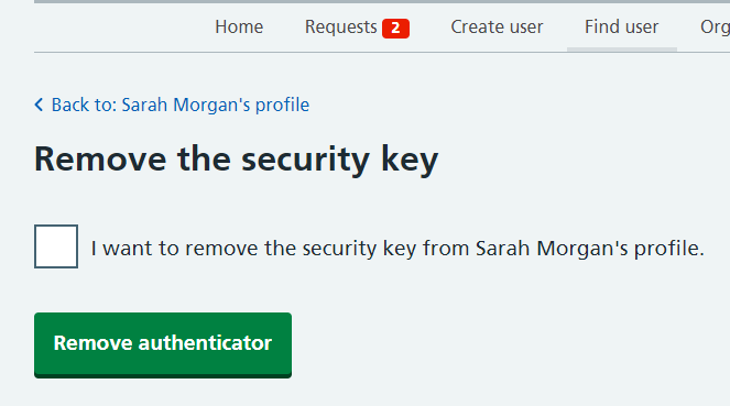 CIM remove security key