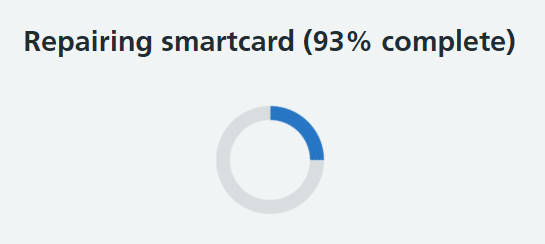 CIM repair smartcard progress