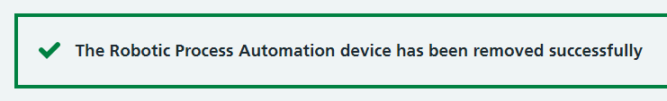 CIM RPA authenticator remove success