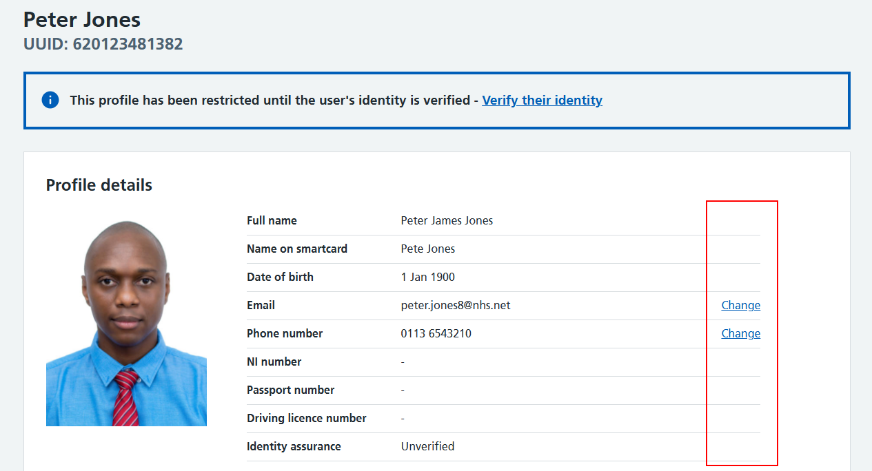 CIM unverified user profile