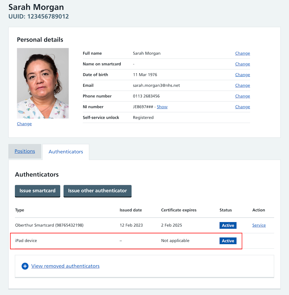 CIM user profile iPad shown