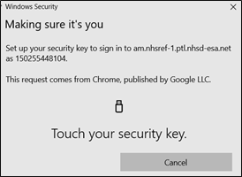 Touch your security key