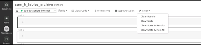 Clear query results