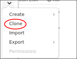 Workspace folder - select "clone"
