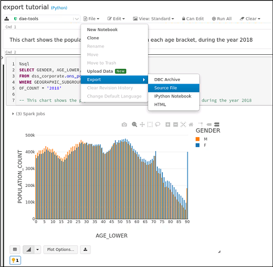Exporting Python