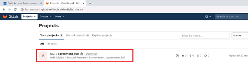 Image showing project on homepage
