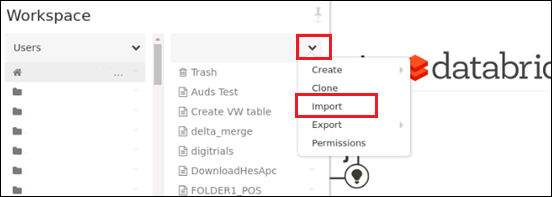 Image showing drop-down options