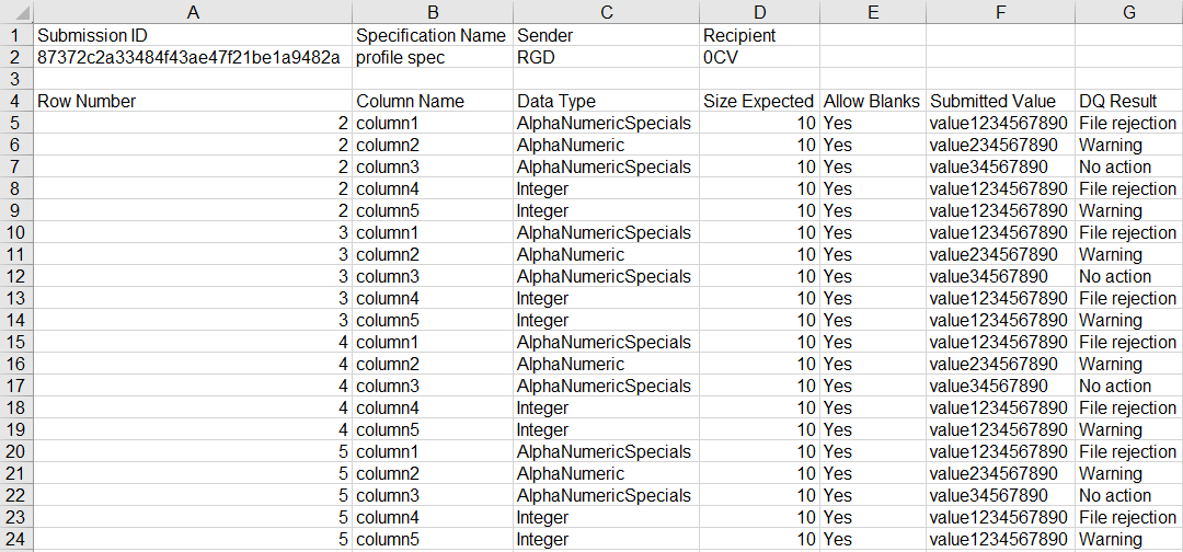 image of csv file