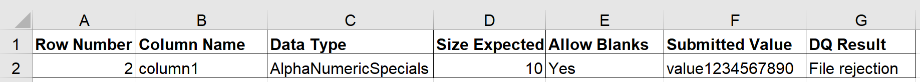 image of excel screen