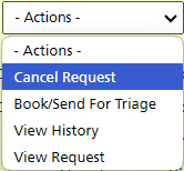 Image displays Cancel request option