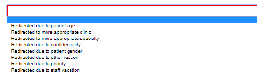 screen shot of e_RS showing how to redirect a referral internally