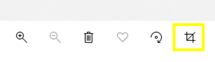 Image of cropping icon using Microsoft Photos