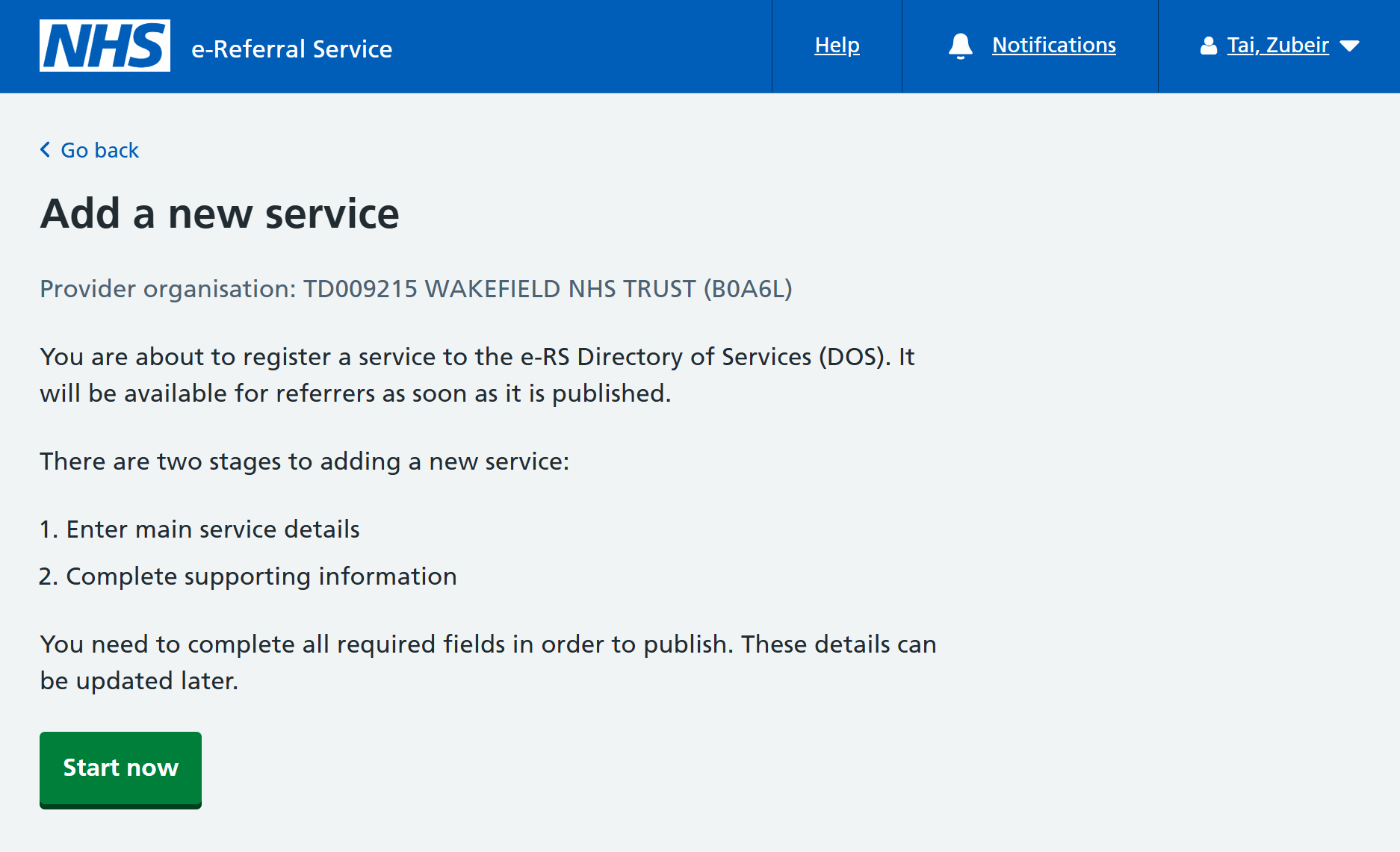Add a new service page