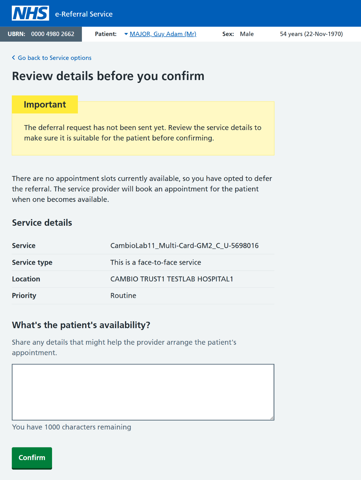 Review details before you confirm