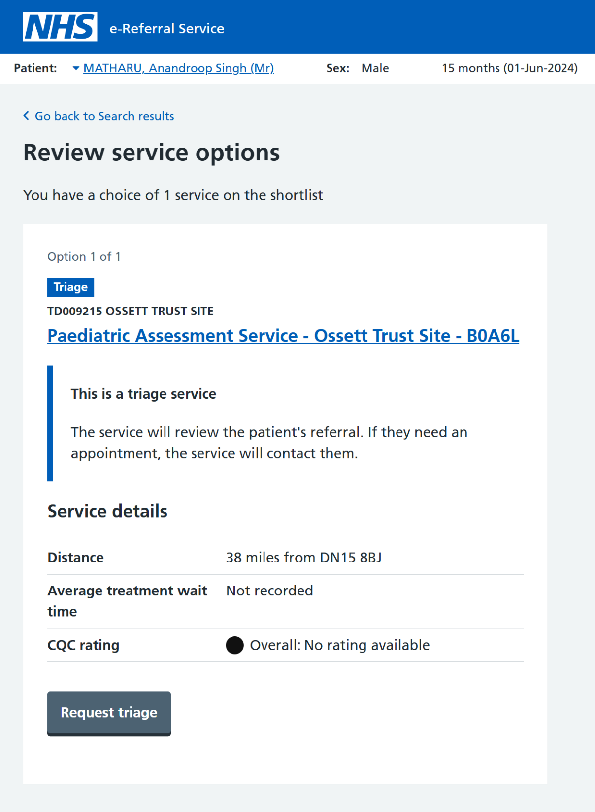 Review service options