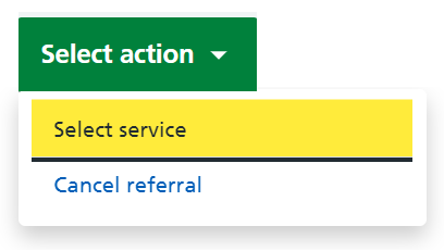 Actions available