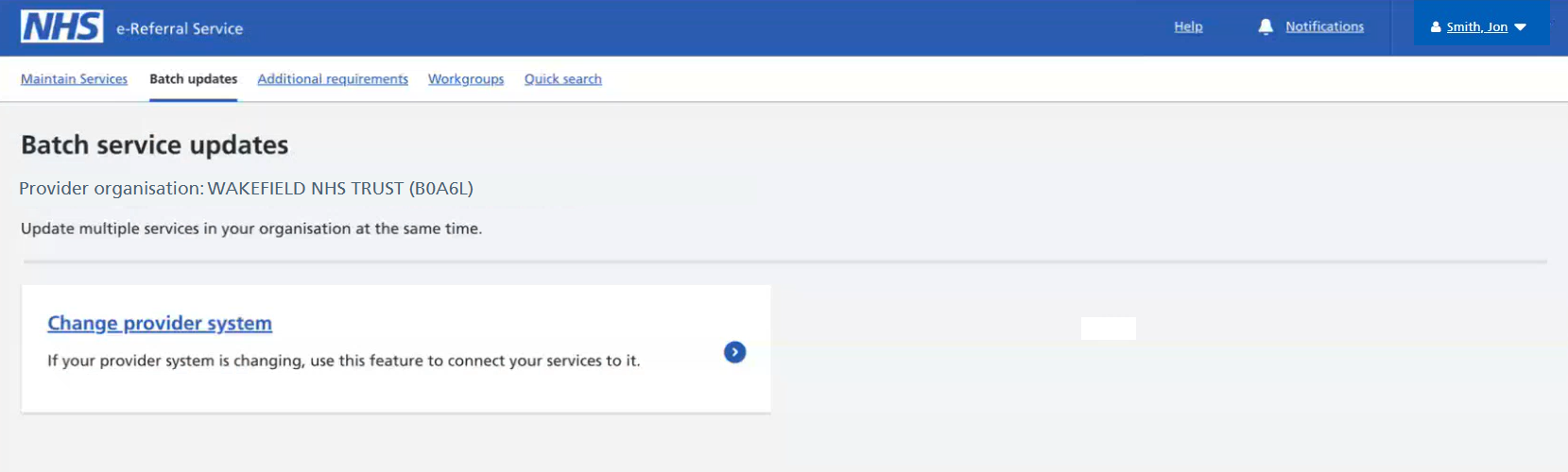 batch updates screen