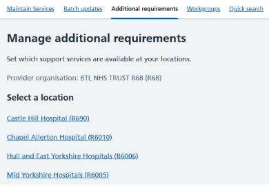 manage additional requirements