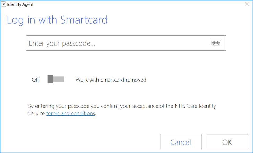Identity agent password prompt