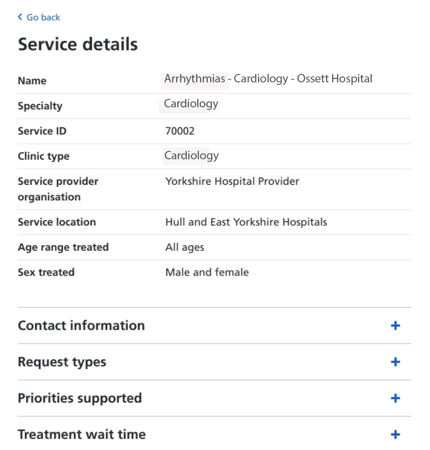Image showing service details