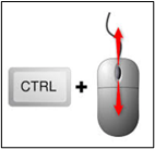 Image of a mouse and a ctrl button