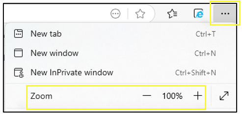 Microsoft Edge ellipses reveal