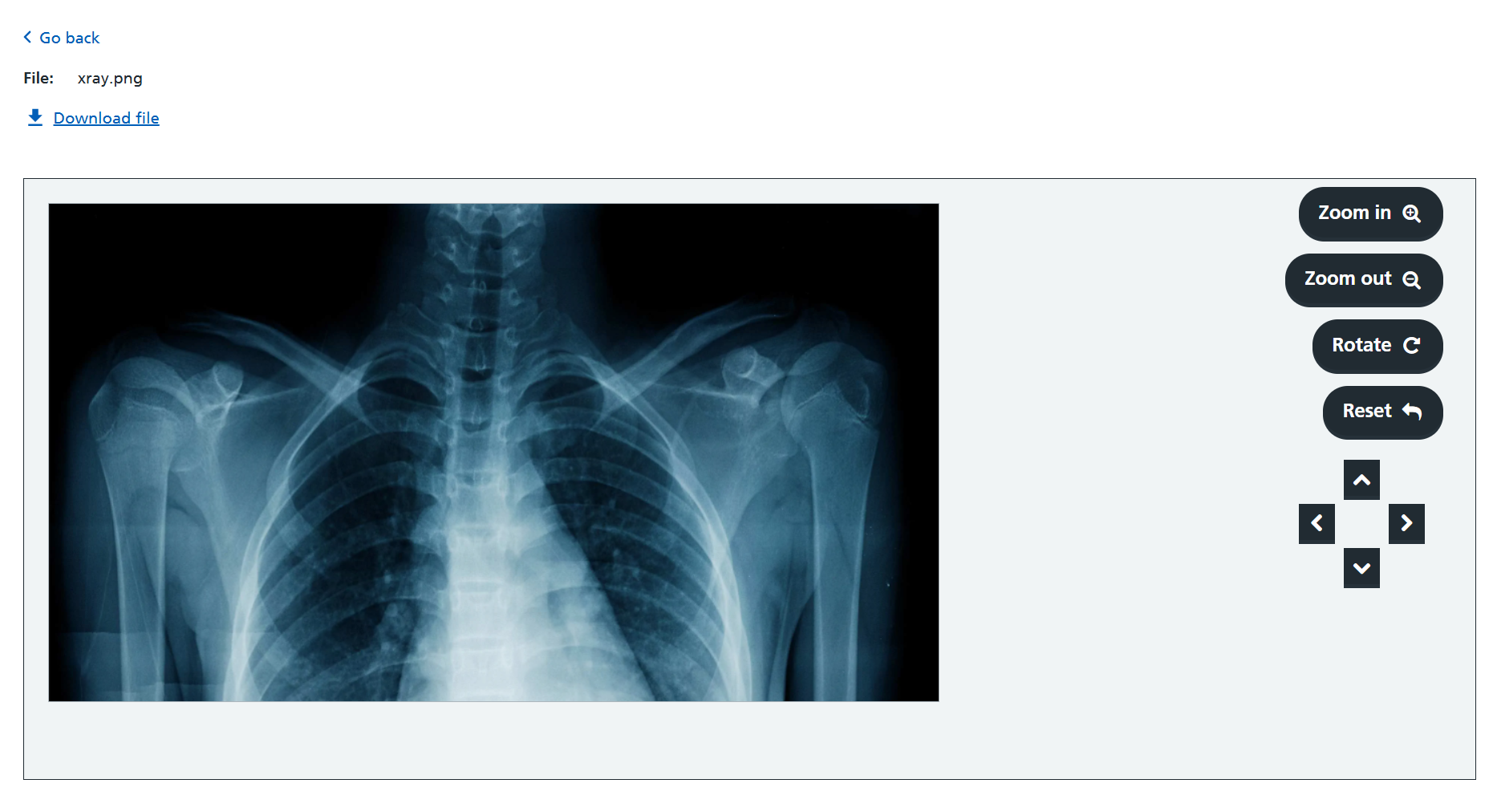 preview image showing navigational option