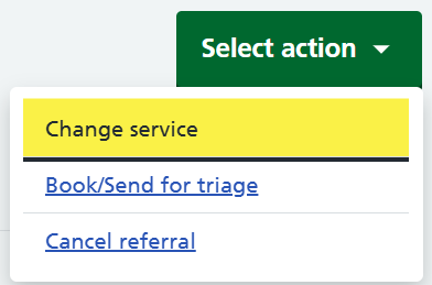 RAS actions available