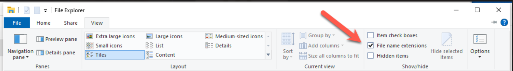 File name extensions