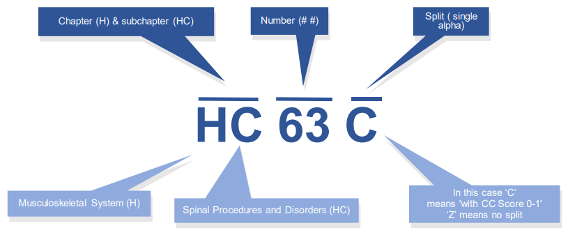 HRG HC63C Major Extradural Spinal Procedures with CC Score 0-1