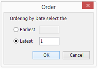 screenshot showing date ordering option