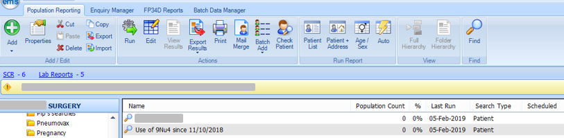 screenshot showing search results