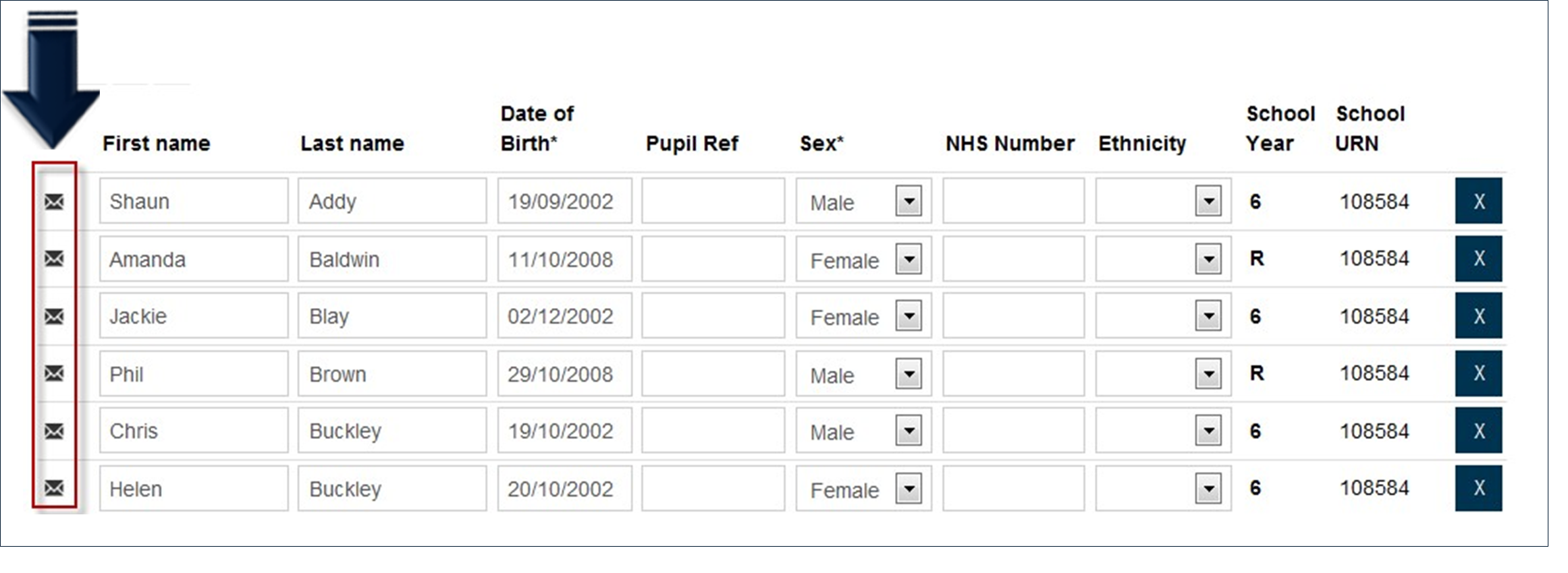 NCMP pupil download file screen