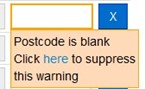 NCMP post code is blank data warning image