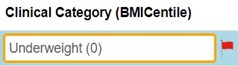 Clinical category BMI centile image