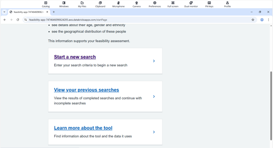 Option on home page