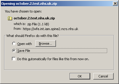 EPR pop up message