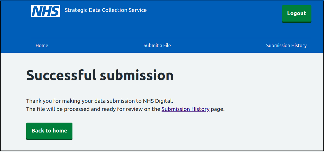 Successful submission
