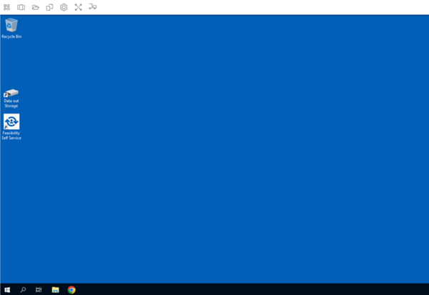 Alternative virtual desktop for Feasibility self-service users