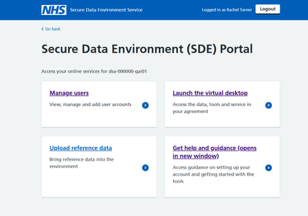 SDE Portal front page