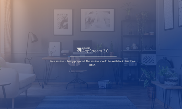 Virtual desktop being prepared