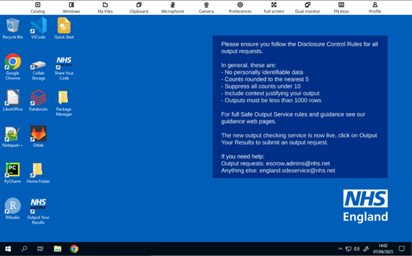 Virtual desktop with tools