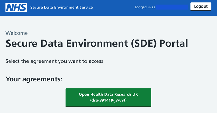 SDE portal page