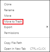 move to trash screen