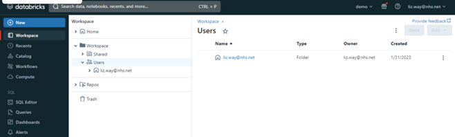 workspace folder with permissions