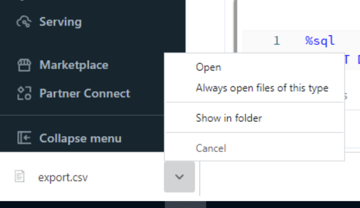 show in folder screen