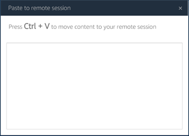 Paste to remove session diaglogue box