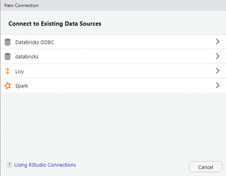 Pre-configured Databricks connection
