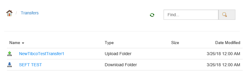 SEFT file transfers available to you
