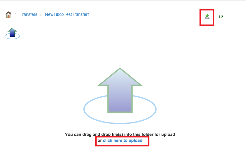 SEFT, click to upload files